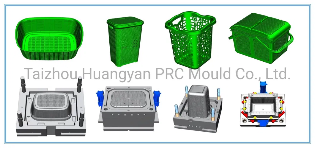 Plastic Injection Household Commodity New Design Dirty Clothes Rattan Laundry Basket Mold Tooling Template Mould China Supplier